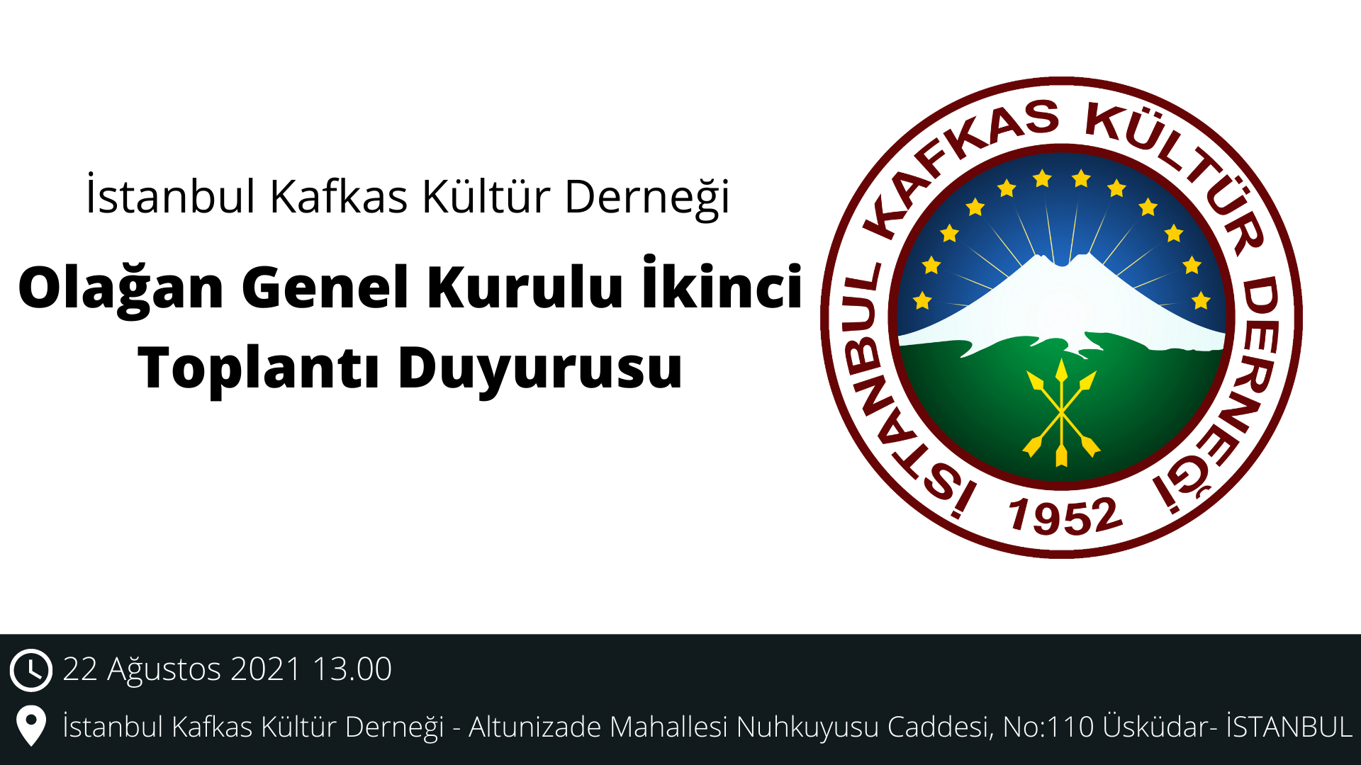 Olağan Genel Kurul İkinci Toplantı Duyurusu