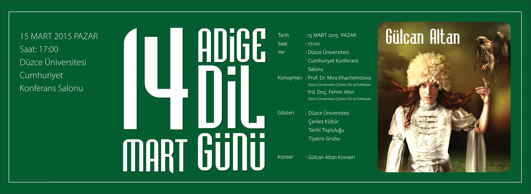 DÜZCE ÜNİVERSİTESİ ÇERKES KÜLTÜRÜ VE TARİHİ ÖĞRENCİ TOPLULUĞUNDAN 14 MART ETKİNLİK DAVETİ