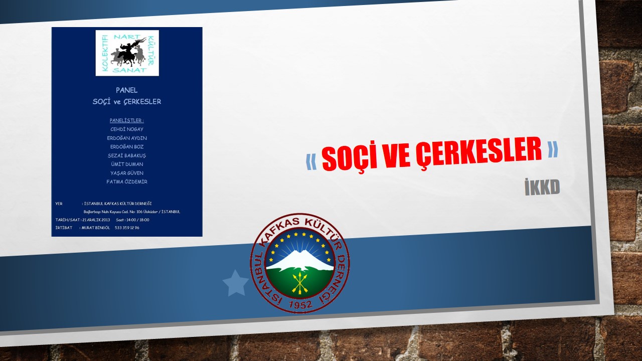 SOÇİ ve ÇERKESLER PANELİ
